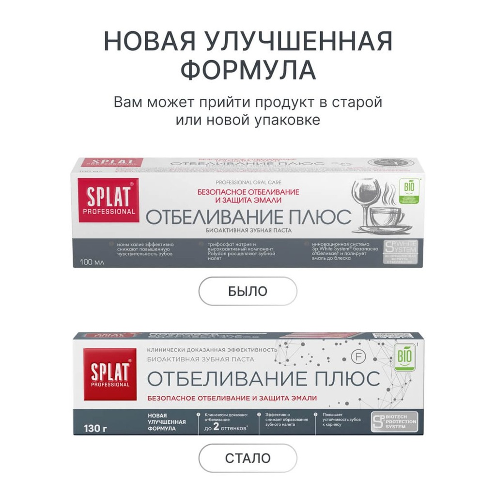 SPLAT Professional White Plus Toothpaste Whitening & Enamel Strengthening, 100 ml 2