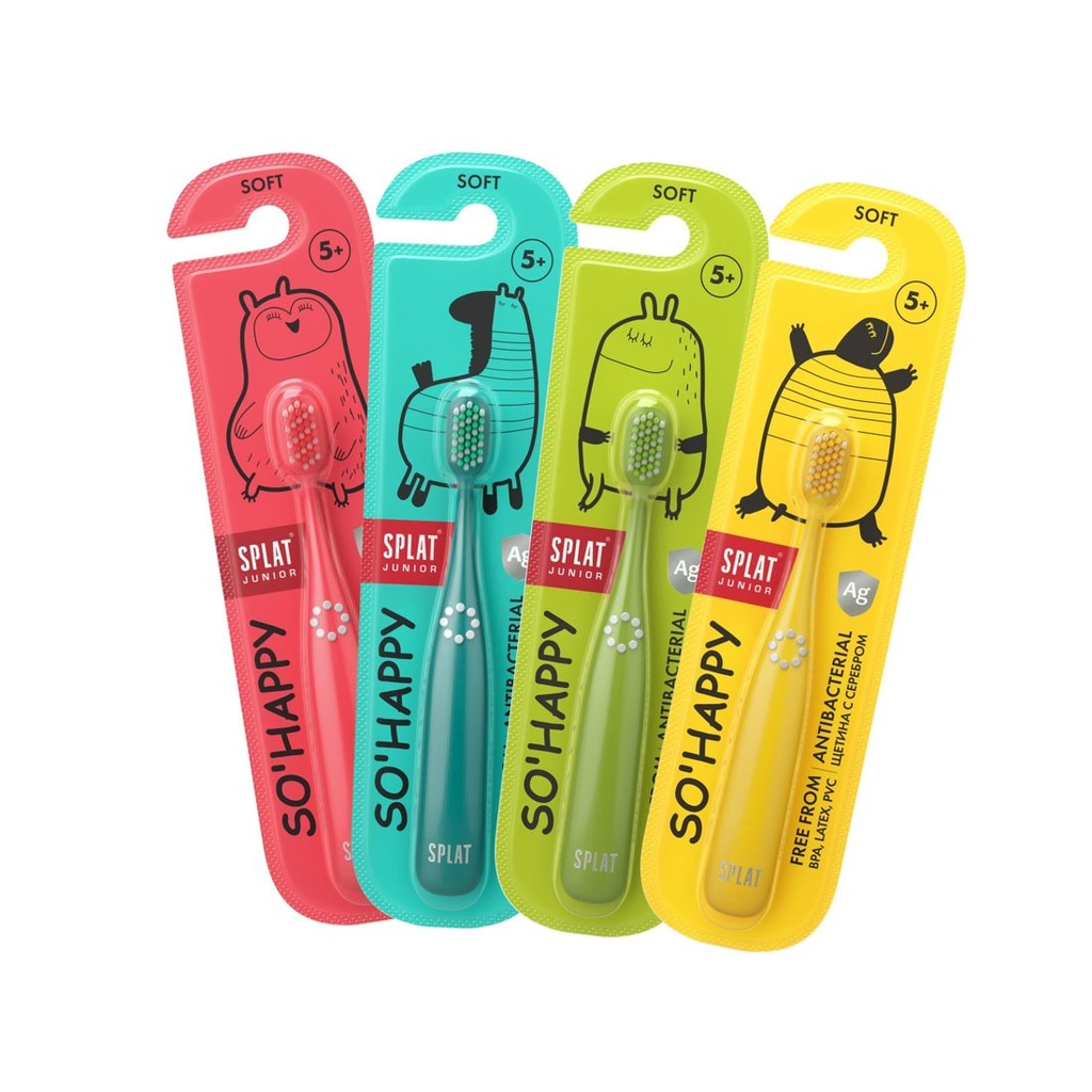 SPLAT Junior Kids Toothbrush with Silver Ions, 5+, soft 3