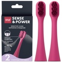طقم رؤوس بديلة لفرشاة الأسنان الكهربائية الصوتية SPLAT Sense&Power Sensitive Clean، أحمر