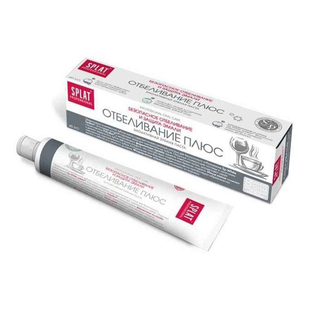 SPLAT Professional White Plus Toothpaste with Fluoride, 40 ml