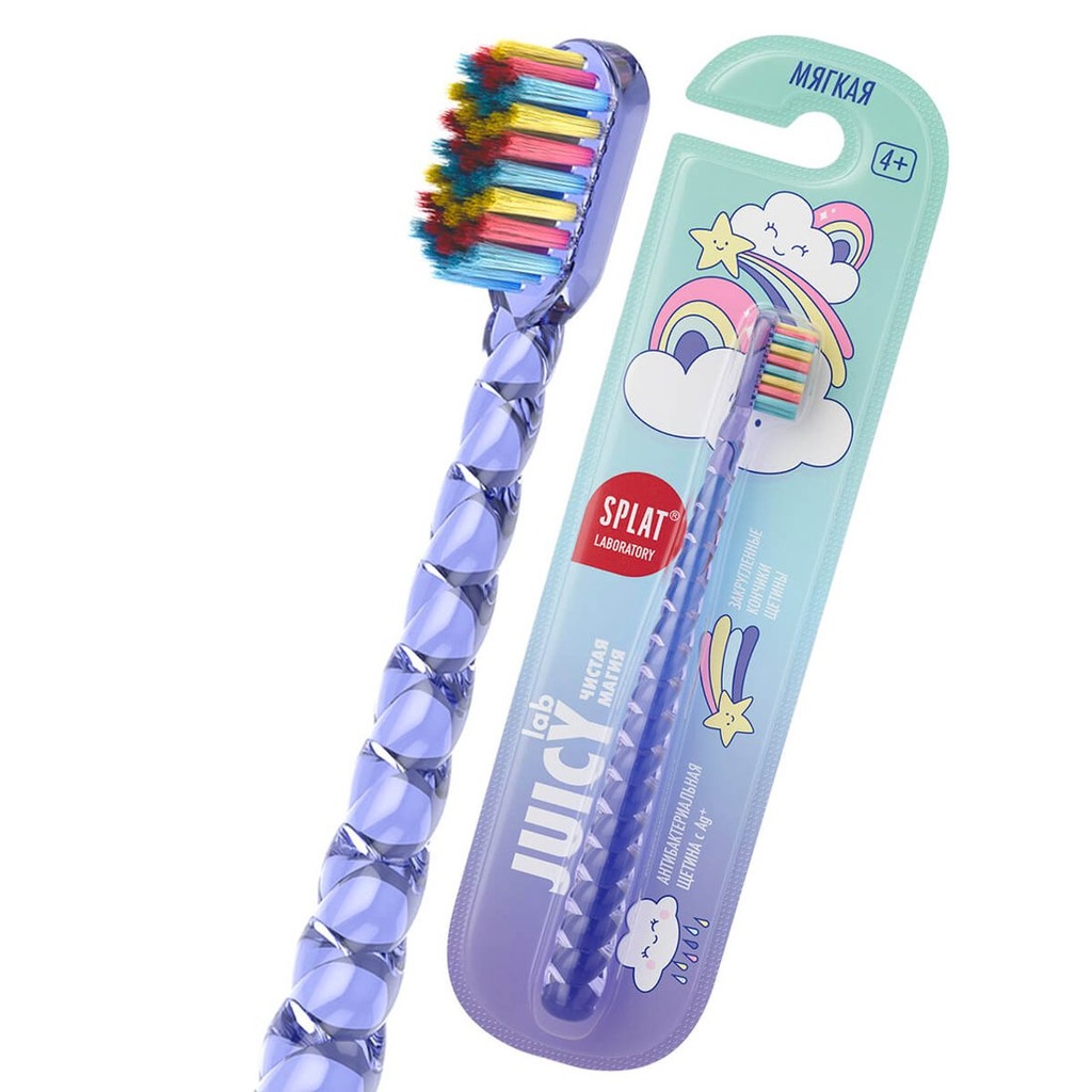Juicy Lab Unicorn Magic Kids Toothbrush, 4+, soft